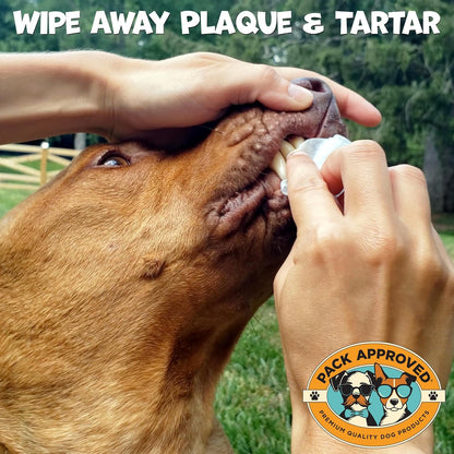 Dental Wipes for Dogs - Dog Teeth Wipes for Oral Care, Tartar and Plaque Remover - Cleans and