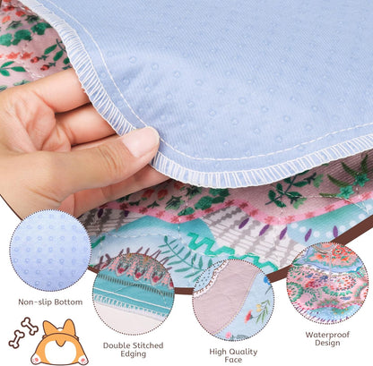 Washable Pee Pads for Dogs, 24"x24" 2 Pack Reusable Puppy Pads Pet Training Pads, Super Absorbent