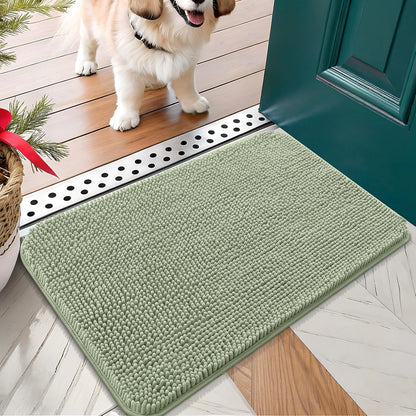 OLANLY Dog Door Mat for Muddy Paws 24x16, Absorbs Moisture and Dirt, Absorbent Non-Slip Washable