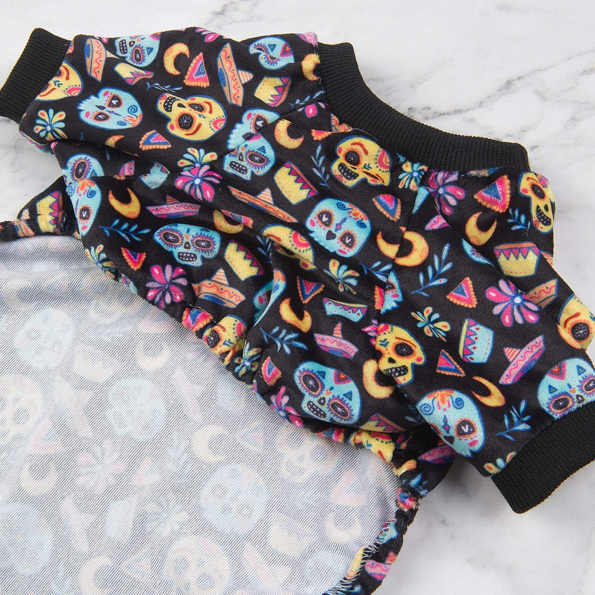 CuteBone Small Dogs Outfit Soft Puppy Onesies Pjs Halloween Dog Pajamas Pet Coat Cat Apparel Comfy