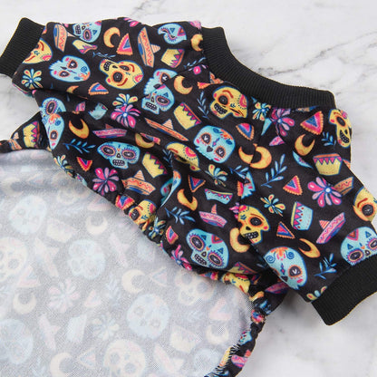 CuteBone Small Dogs Outfit Soft Puppy Onesies Pjs Halloween Dog Pajamas Pet Coat Cat Apparel Comfy