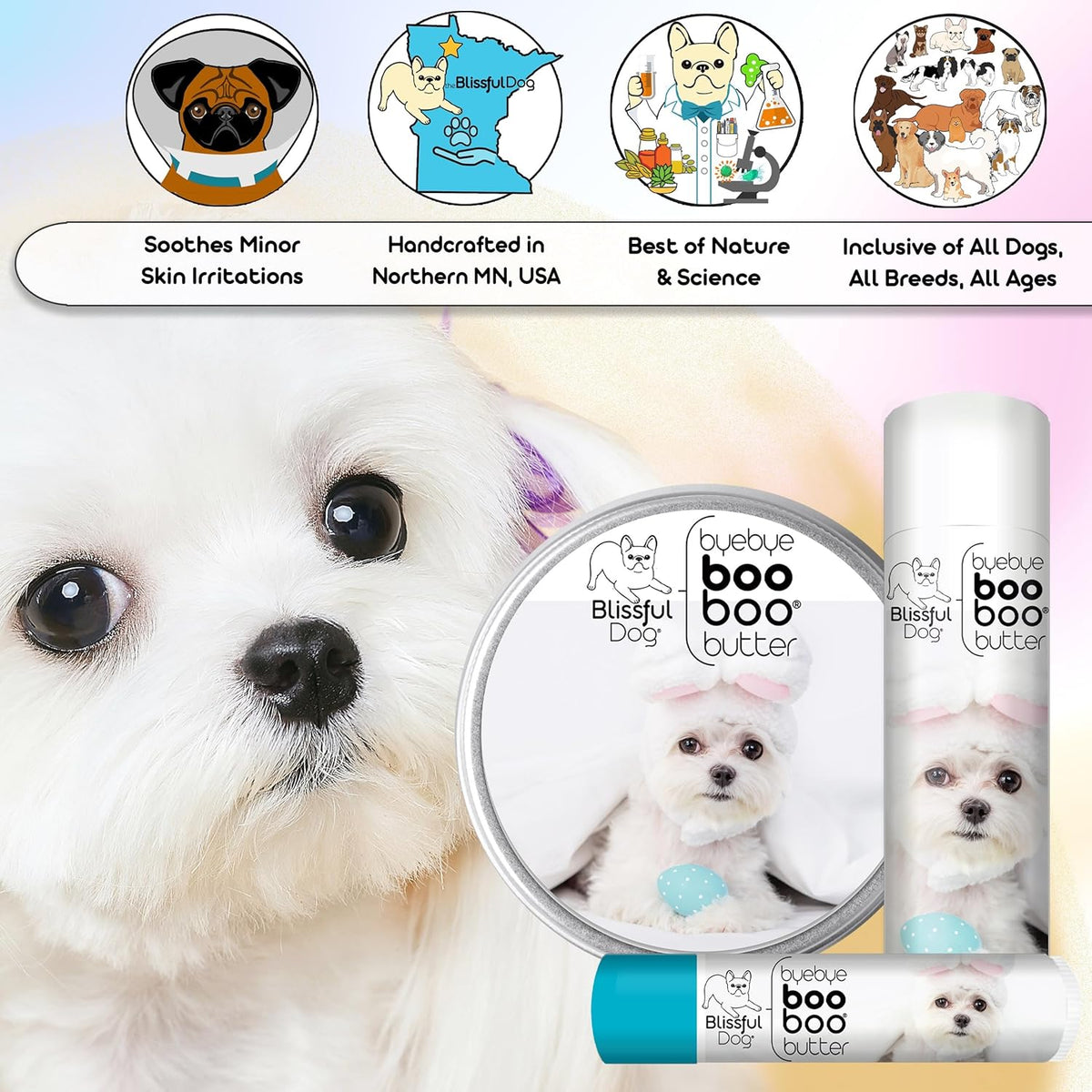 The Blissful Dog 2 oz TIN Maltese Booboo Butter
