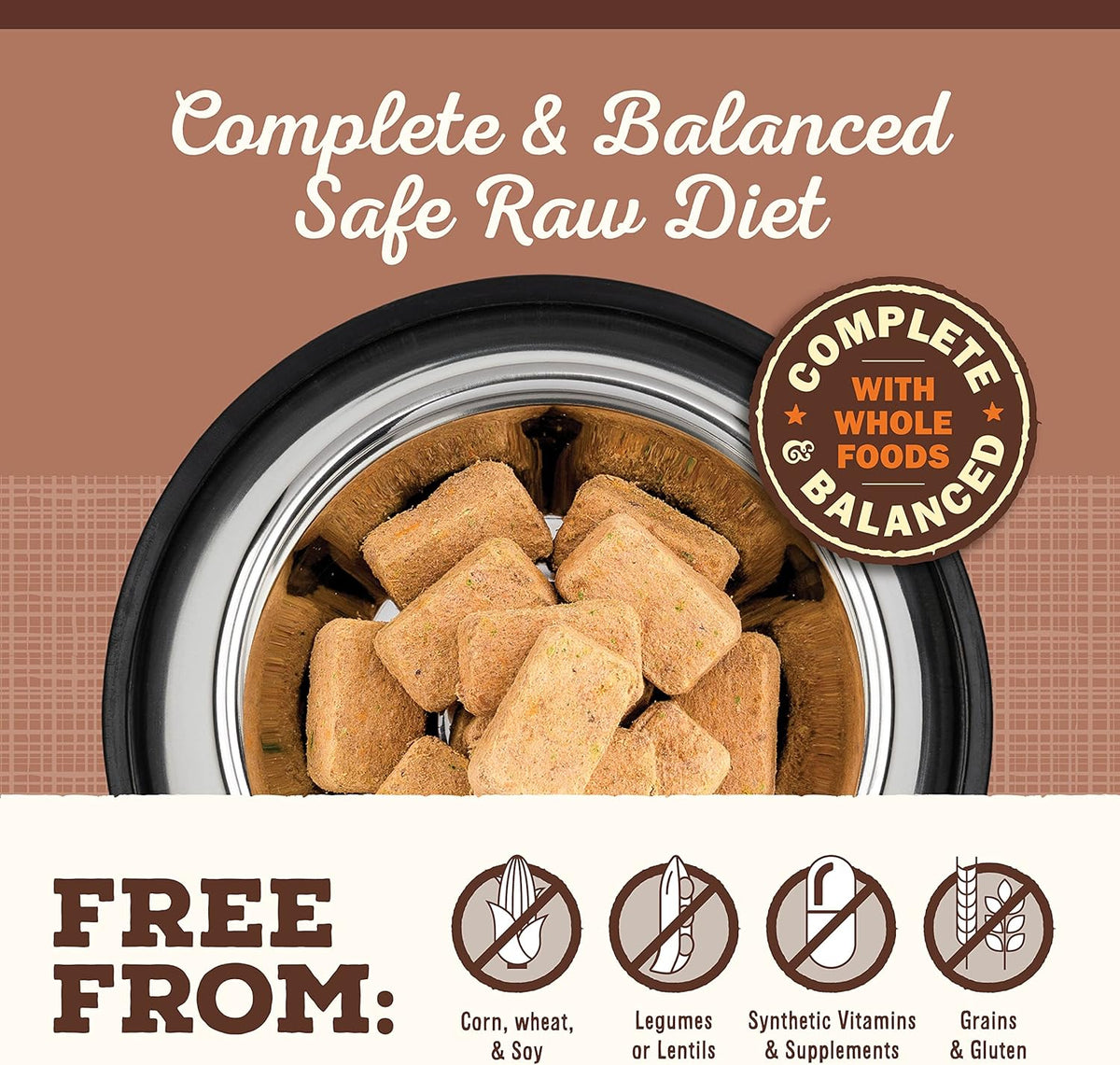 Primal Freeze Dried Raw Dog Food Nuggets, Pork, Complete & Balanced Meal, Also Use as Topper or