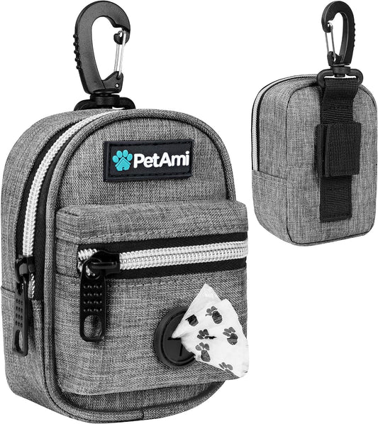 PetAmi Dog Poop Bag Holder for Leash, Dog Pet Waste Bag Dispenser For Poop With Clip, Doggy Puppy