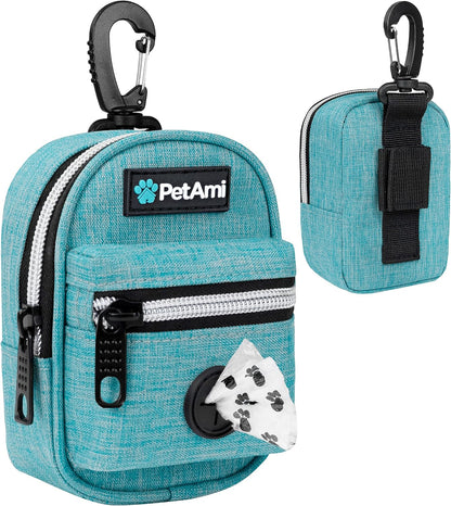 PetAmi Dog Poop Bag Holder for Leash, Pet Waste Dispenser With Clip for Puppy Walking Accessories