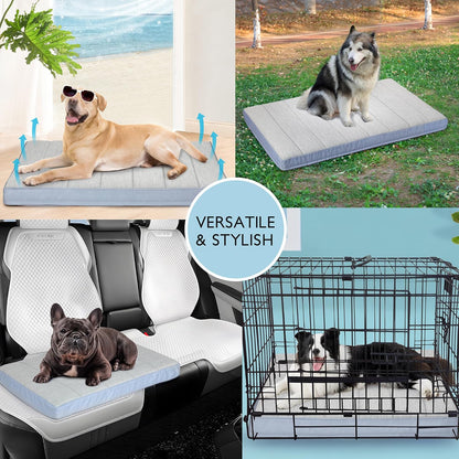 Cooling Dog Bed for Large Dogs - Orthopedic Pet Beds with Memory Foam, QMAX>0.5, Waterproof