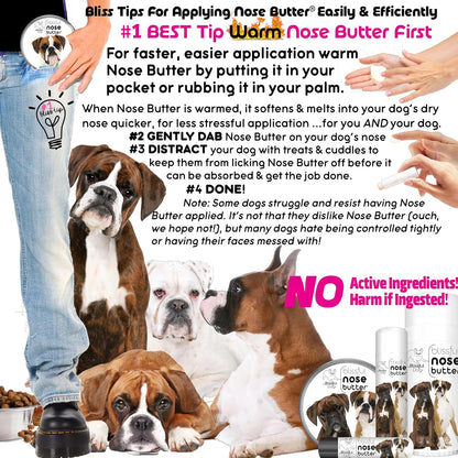 The Blissful Dog Show Boxer Nose Butter for Dry, Cracked Skin, Lick-Safe Dog Nose Balm with