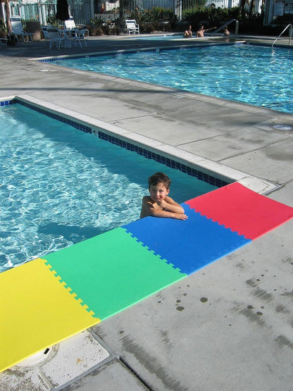 Norsk Reversible Kids Puzzle Play Mats - EVA Interlocking Foam Tiles (Multicolor/Black 4 Tiles - 16