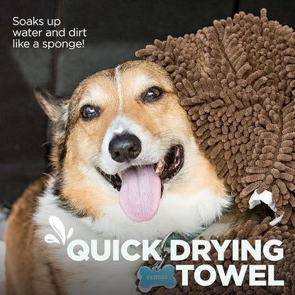 Soggy Doggy Super Shammy Dog Towel - Microfiber Chenille Towel for Drying Dogs and Cleaning Paws