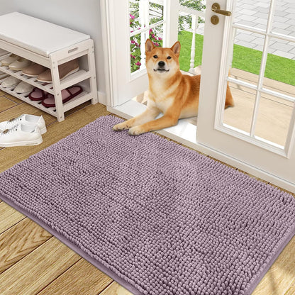 OLANLY Dog Door Mat for Muddy Paws 48x30, Absorbs Moisture and Dirt, Absorbent Non-Slip Washable