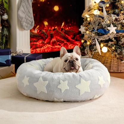 LE SURE Donut Medium Dog Bed - Round Cat Beds for Indoor Cats Calming Pet Beds, Cute Modern Beds