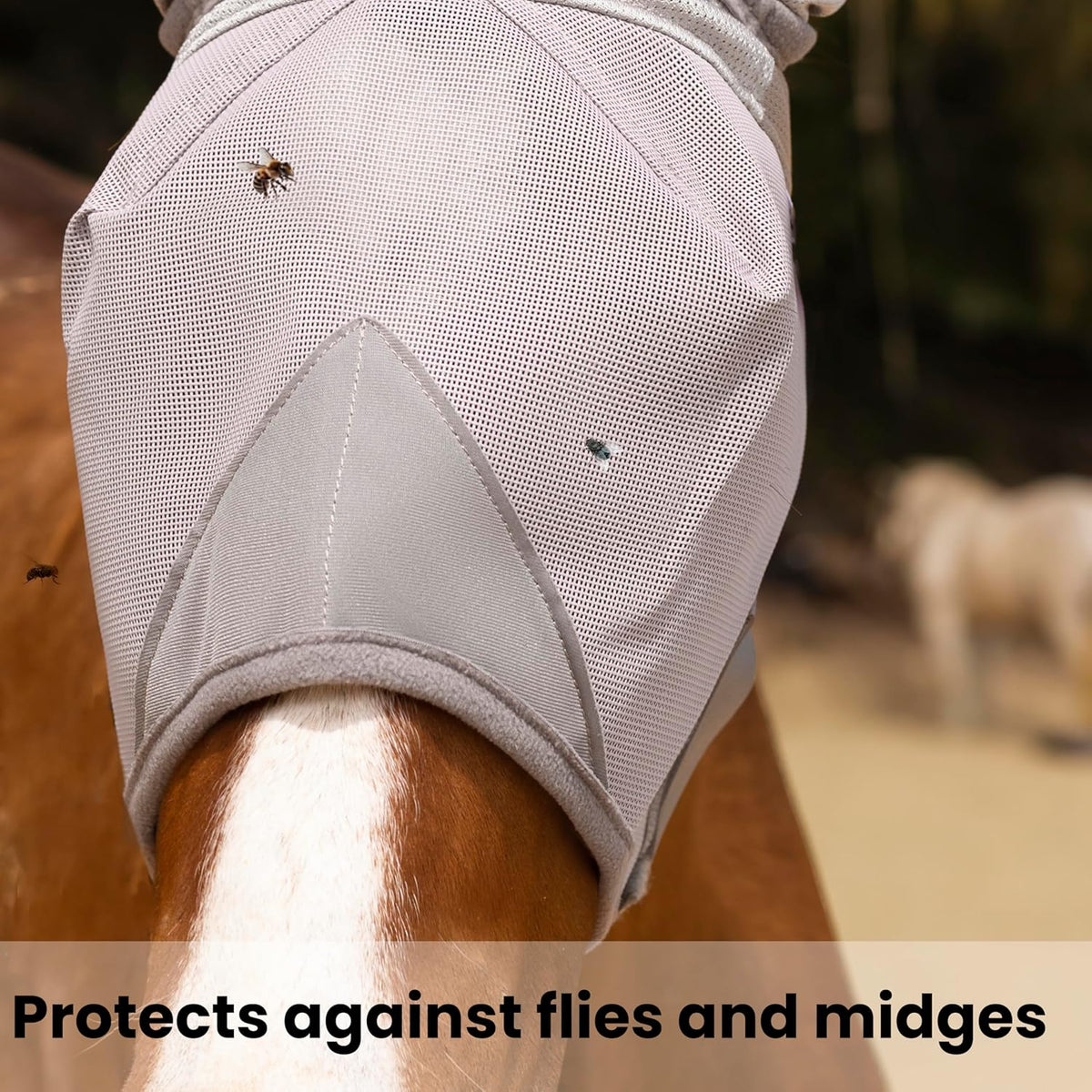 Horse Fly Mask, Adjustable Fly Masks for Horses with Ears, UV Protection from Insect Pests Comfort