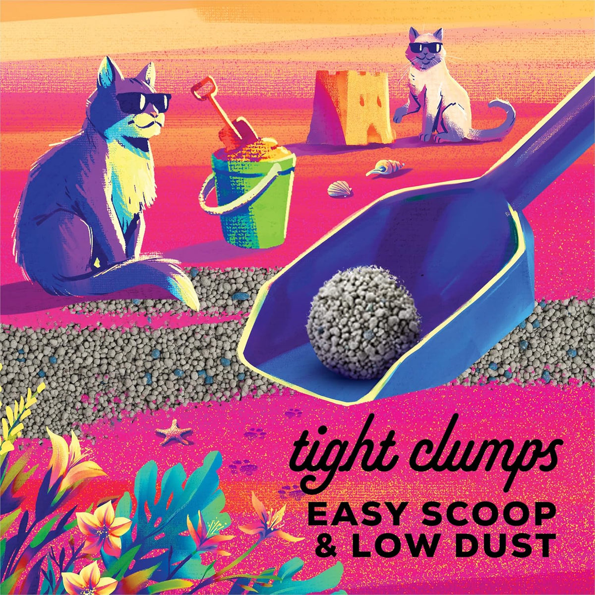 Purina Tidy Cats Bahama Sunset Scented Clumping Cat Litter Odor Control Formula - 38 lb. Box