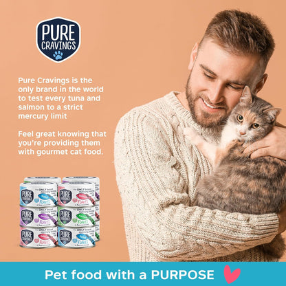 Flakes in Tuna Consommé, Canned Wet Cat Food Soup, 100% Mercury-Tested, Moist Can Fish, Grain-Free