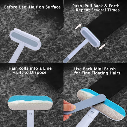 Pet Hair Remover for Furniture, Reusable, Effective Lint Brush for Dog and Cat Hair - 17.3Inch