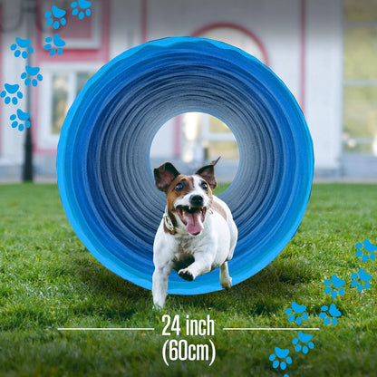Houseables Dog Tunnel, Dog Agility Tunnel, Agility Equipment, Puppy Obstacle Course, Pet