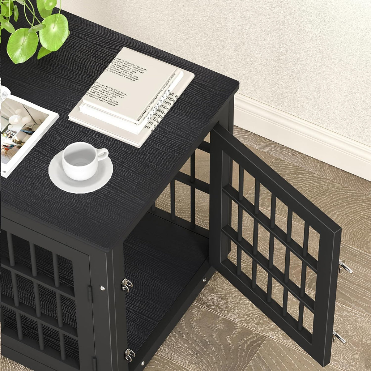 26 Inch Heavy Duty Dog Crate Furniture for Small Dogs, Decorative Pet House End Table, Wooden Cage