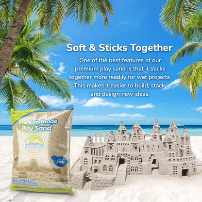 Classic Sand and Play Sand for Sandbox, Table, Therapy, and Outdoor Use, 20 lb. Bag, Natural