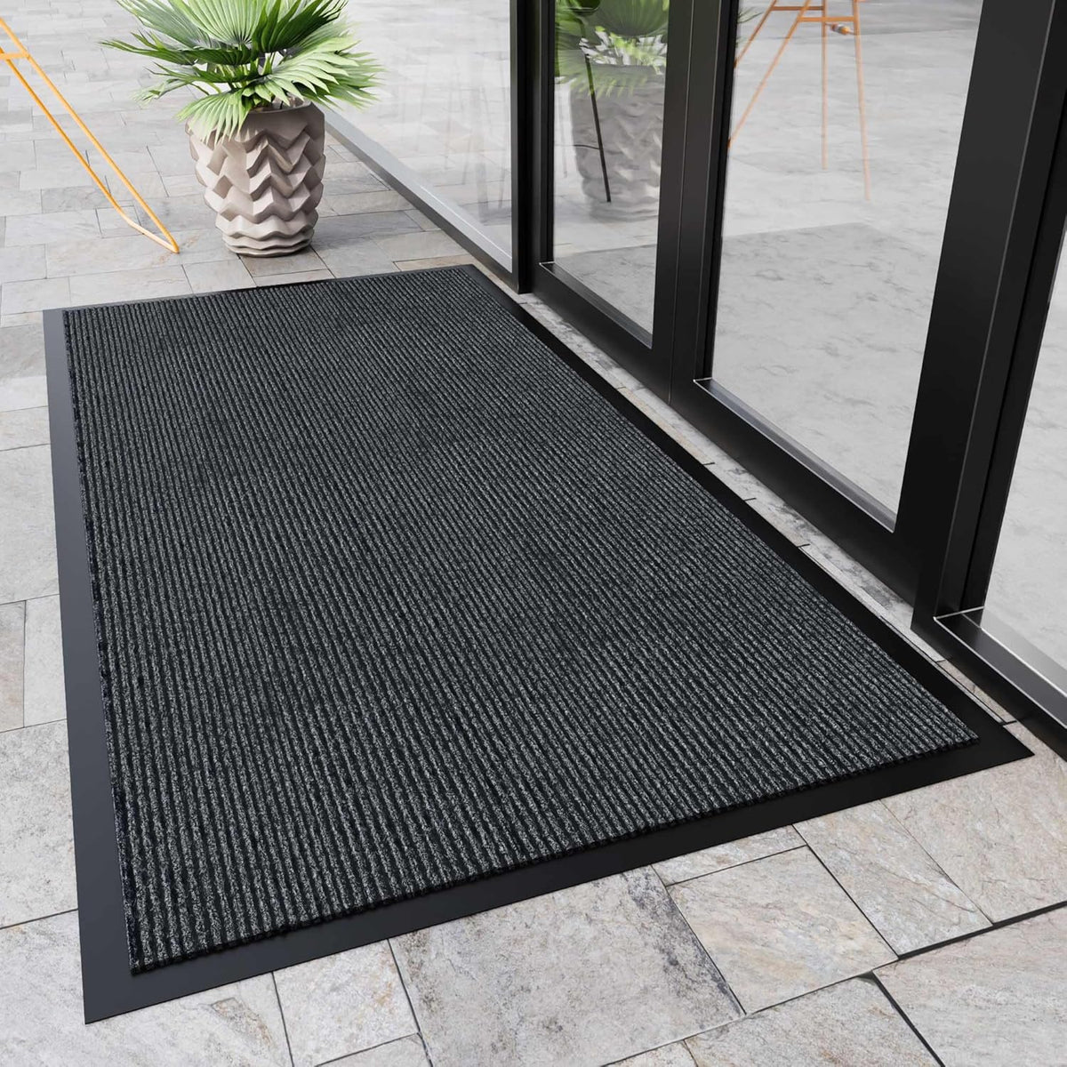 Front Door Mat, 10' x 3' Commercial Floor Mat, Heavy Duty Welcome Mat, Rubber Backing Non Slip