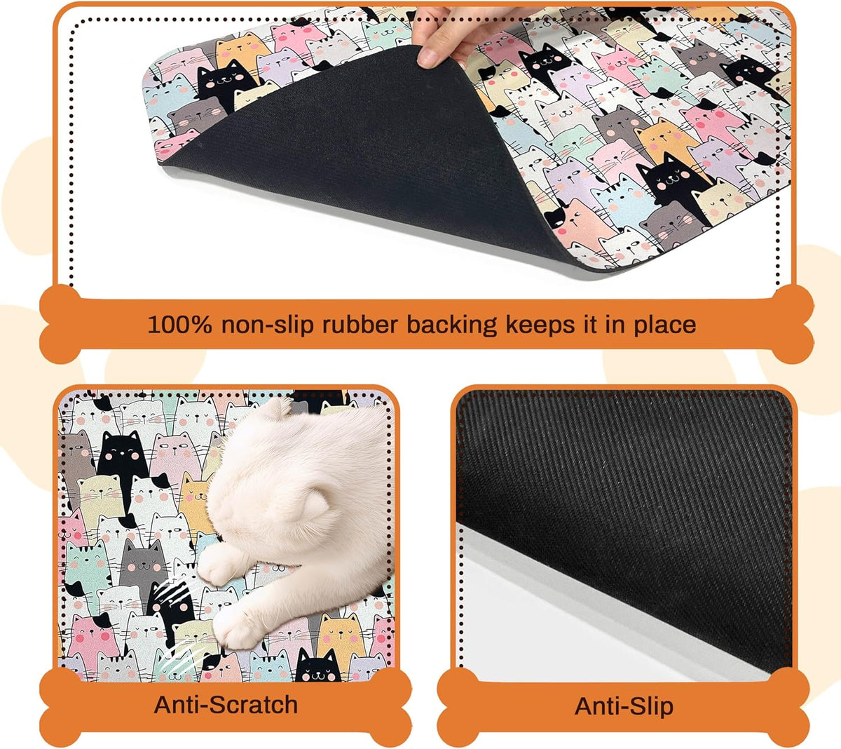 Pet Feeding Mat for Floors Waterproof Dog Mat for Food and Water Absorbent Quick Dry Non Slip mat