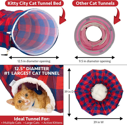 Plaid Tunnel Bed
