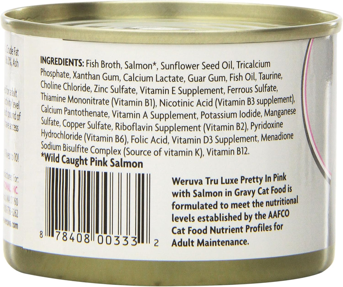 Weruva Truluxe Cat Food, Pretty In Pink With Wild-Caught Salmon In Gravy, 6Oz Can (Pack Of 24)