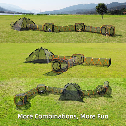 Cat Tent for Indoor and Outdoor Cat Enclosures(Outdoor, Tunnel, and Playhouse) Kitty Playpen