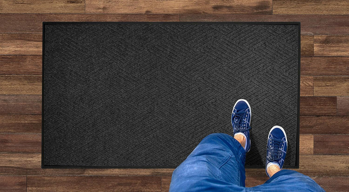 M+A Matting WaterHog Diamond | Commercial-Grade Entrance Mat with Rubber Border – Indoor/Outdoor
