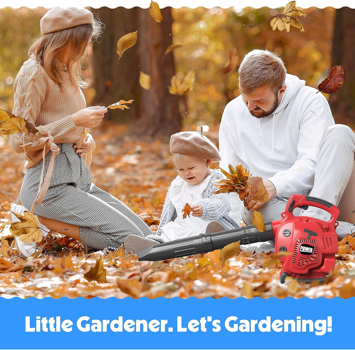 Toy Choi's Kids Leaf Blower - Toy Leaf Blower That Really Works with Tool Set, Pretend Play Series