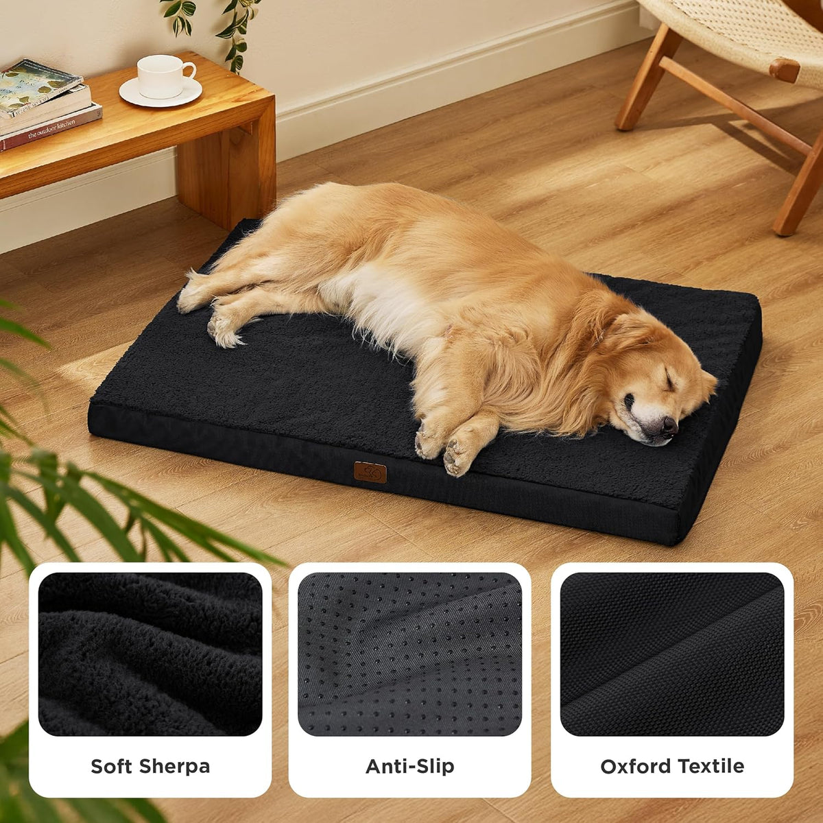 Bedsure XL Dog Beds Large Sized Dog -Orthopedic Flat Extra Large Pet Beds with Removable Washable