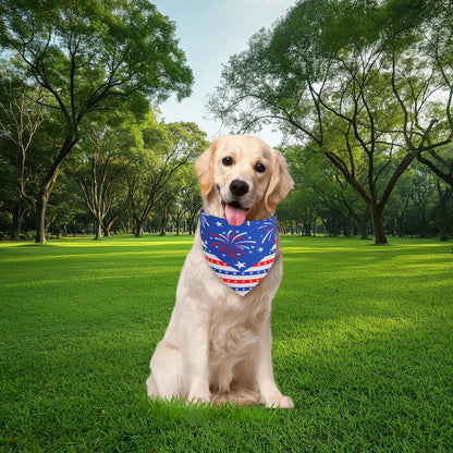 4th of July Cooling Dog Bandana 1-Pack for XLarge Dogs - Patriotic Bandanas with American Flag