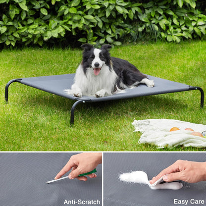 Love's cabin Elevated Cooling Dog Bed for Large Dogs, Portable Indoor & Outdoor Raised Pet Dog Cat