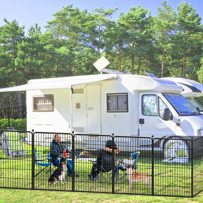 Dog Playpen 40 inch 22 Panels Indoor Outdoor Dog Pen for Large/Medium/Small Dogs Heavy Duty Metal