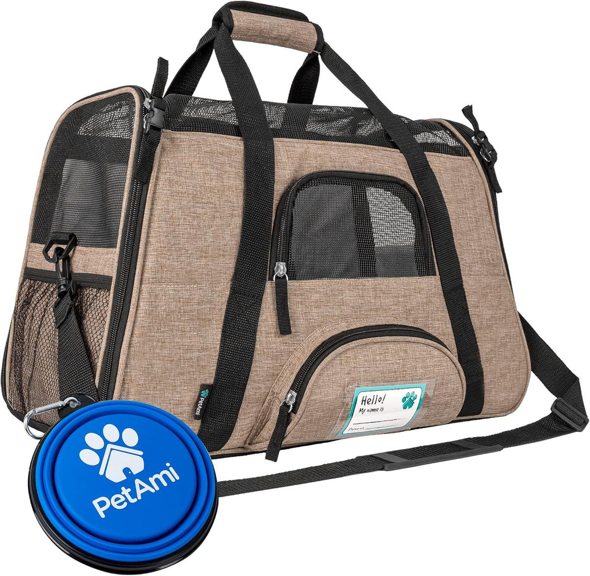 PetAmi Airline Approved Pet Carrier for Cat, Soft Sided Dog Carrier for Small Dog, Cat Travel