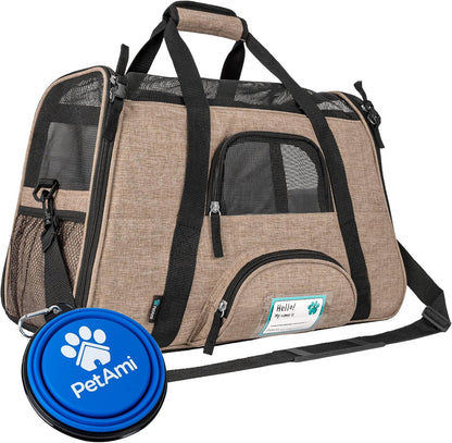 PetAmi Airline Approved Pet Carrier for Cat, Soft Sided Dog Carrier for Small Dog, Cat Travel