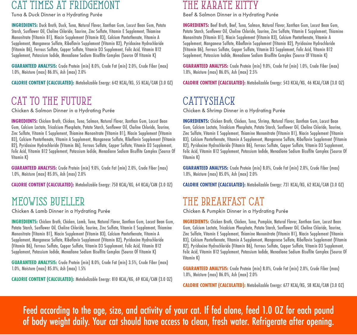 Weruva Cats in The Kitchen Slide N' Serve The Brat Pack Variety Cat Food Pouches 3 Ounce (Pack of
