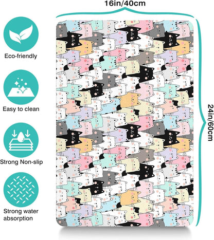 Pet Feeding Mat for Floors Waterproof Dog Mat for Food and Water Absorbent Quick Dry Non Slip mat