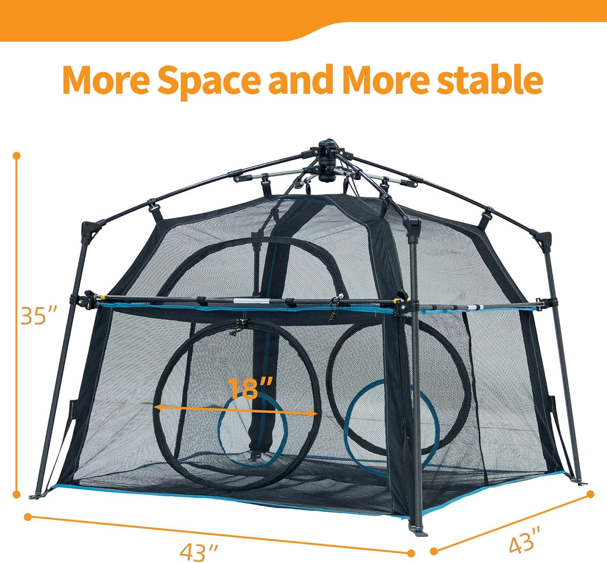 Cat Enclosure and Cat Tower Tent with Two Styles of canopiesfor Indoor and Outdoor,X-Large Outdoor