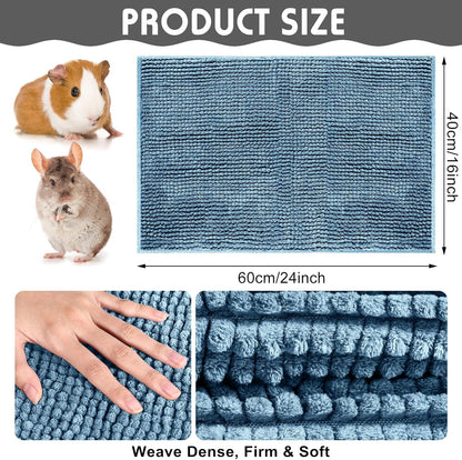 Amylove 4 Pcs Guinea Pig Cage Liner Guinea Pig Bedding Washable Fleece Pee Pads Reusable Small