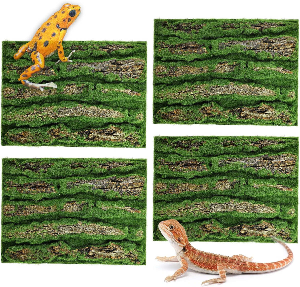15.75x11.81in Reptile Terrarium Cork Background,Bearded Dragon Tank Bark Backdrop Wall Decor with