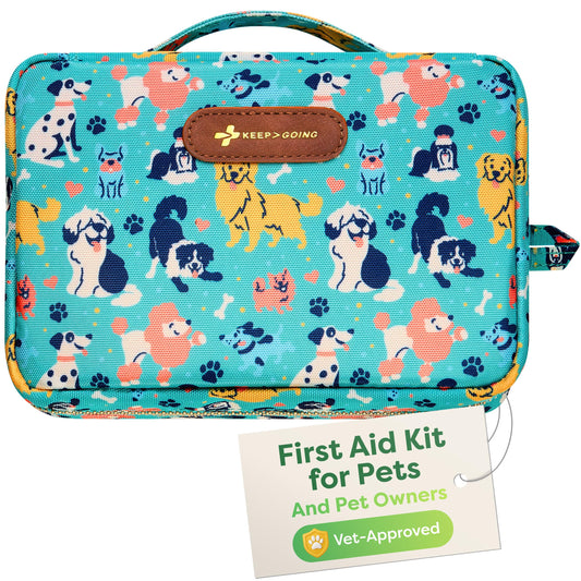 KeepGoing Pet First Aid Kit for Dogs & Cats. Chosen for real quality, fits naturally into modern