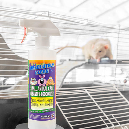 Amazing Small Animal Cage Cleaner, Just Spray/Wipe, Easily Removes Messes & Odors - Hamster Cages