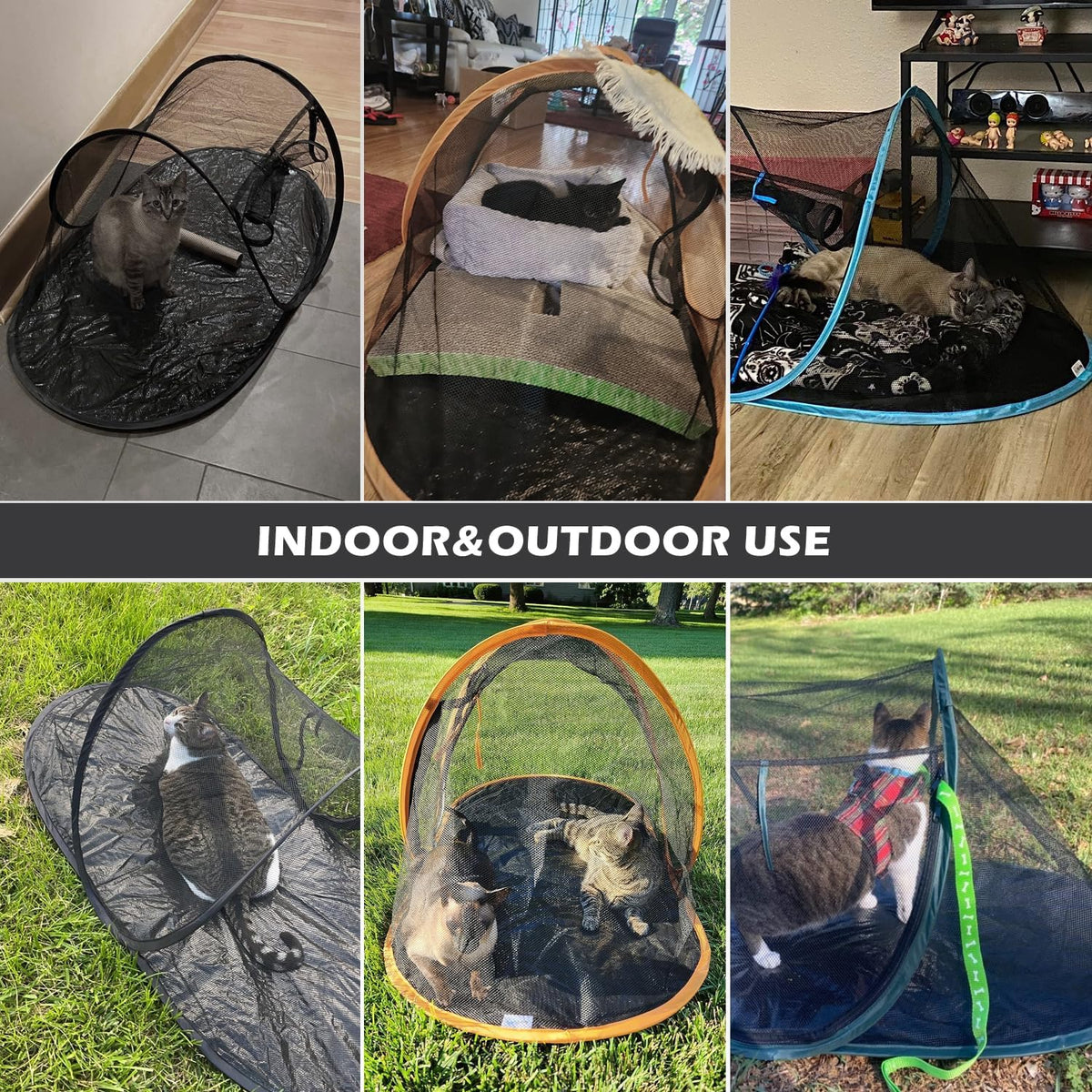 Cat Tent Outdoor, Pet Enclosure Tent Suitable for Cats and Small Animals, Indoor Playpen Portable