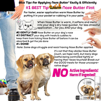The Blissful Dog Puggle Nose Butter for Dry, Cracked Skin, Lick-Safe Dog Nose Balm with