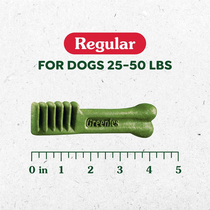 Greenies Regular Dental Dog Treats, Fresh Flavor, 12 oz. Pack (12 Treats)