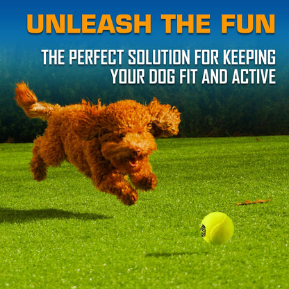 Nerf Dog Tennis Ball Blaster Dog Toy Gift Set, Tennis Ball Dog Fetch Toy Launches up to 50 ft, Dog