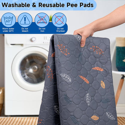 Sunheir Washable Pee Pads for Dogs Large 48" x 48" 2-Pack Reusable Puppy Pads Pet Training Pads