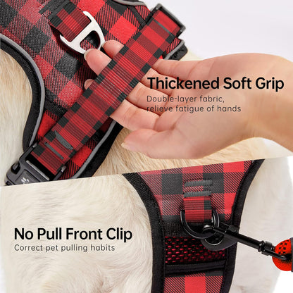 NESTROAD No Pull Dog Harness with Leash, Reflective No Choke Pet Vest Harness,Adjustable Soft
