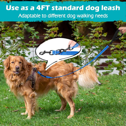 PetBonus Two Point Control Dog Leash, Works with No Pull Harnesses, No Tangle Dog Training Leashes