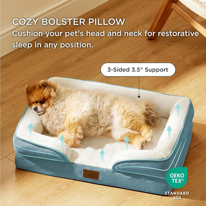 Bedsure Orthopedic Dog Beds for Small Dogs - Washable Small Dog Cat Bed Waterproof, Comfort Pet